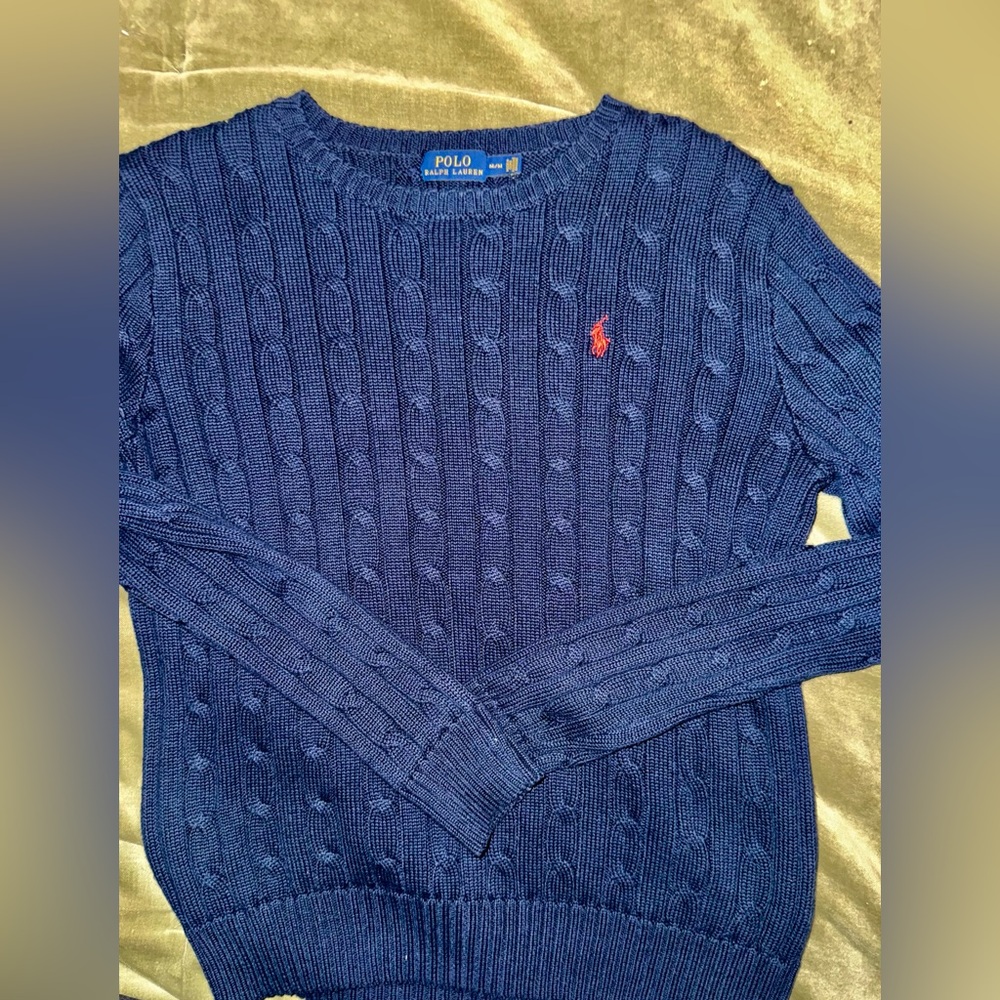 Ralph Lauren women's Navy Cable Knit Sweater